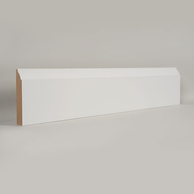 MDF-plint (met vulmiddelprimer en parelwit) 3/5 'x 3 1/4'