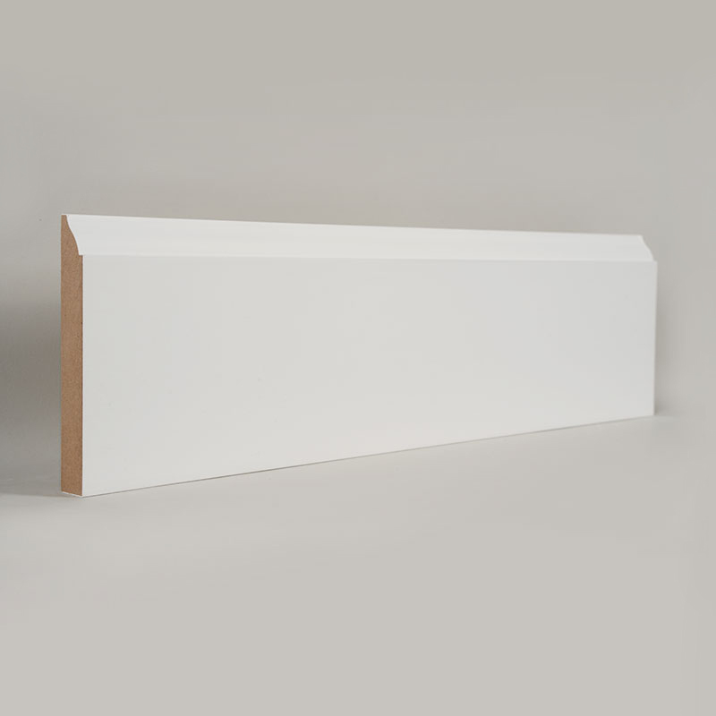 MDF-plint (met vulmiddelprimer en parelwit) 3/5 'x 4 1/4'