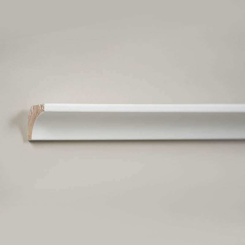 Massief houten binnenhoeklijst/Scotia-lijst (met vulmiddelprimer) - Wit 7/8' × 7/8'