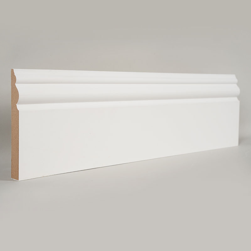 MDF-plint (met vulmiddelprimer en parelwit) 3/5 