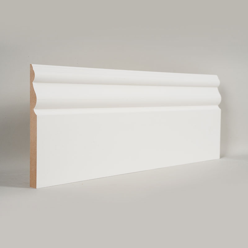 MDF-plint (met vulmiddelprimer en parelwit) 3/5' x 6'