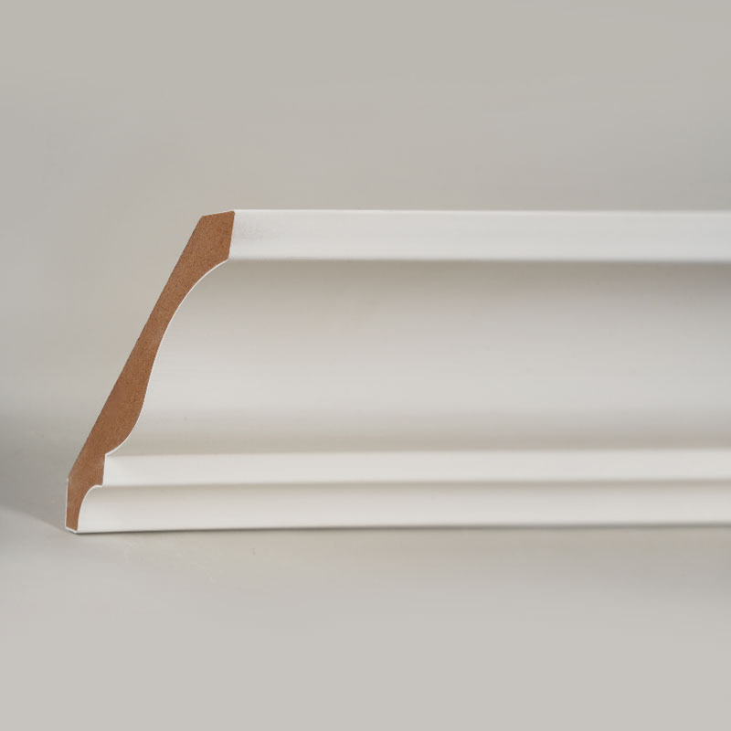 MDF-kroonlijst (met vulprimer en parelwit) 3/5 'x 4 1/4'