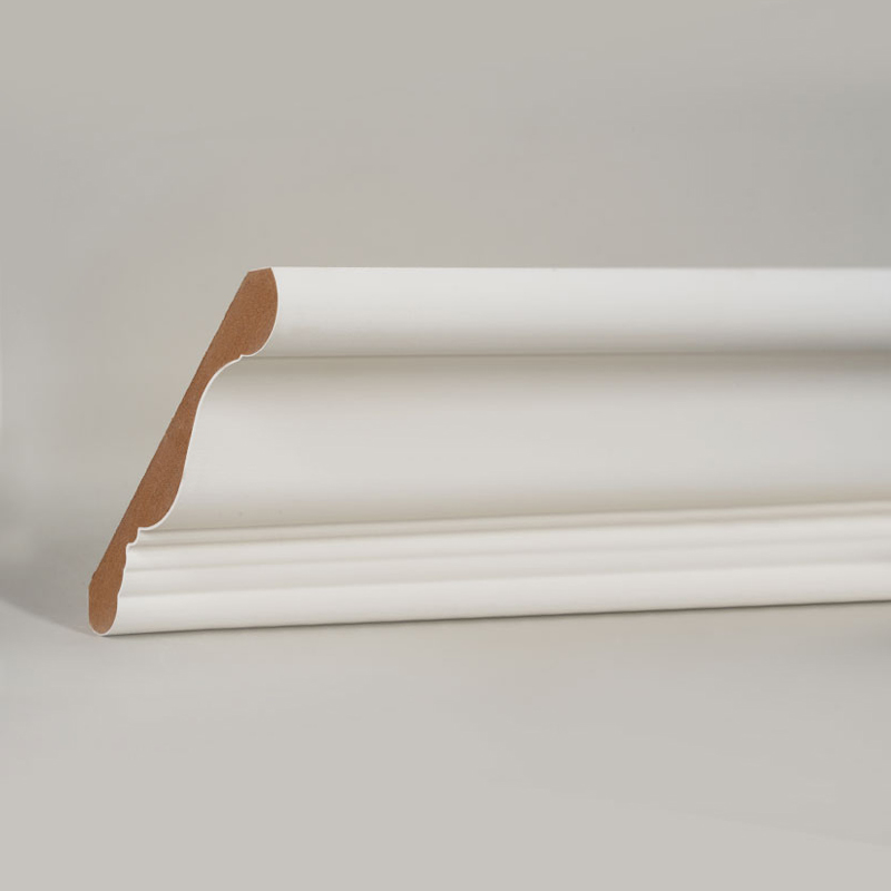 MDF-kroonlijst (met vulprimer en parelwit) 3/5 'x 4 1/4'