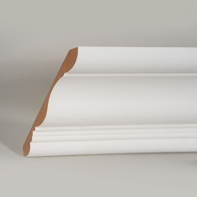 MDF-kroonlijst (met vulprimer en parelwit) 3/5 'x 6'