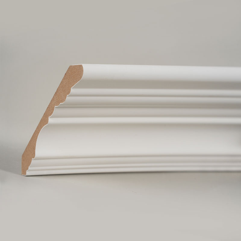MDF-kroonlijst (met vulprimer en parelwit) 3/5 'x 4 1/2'