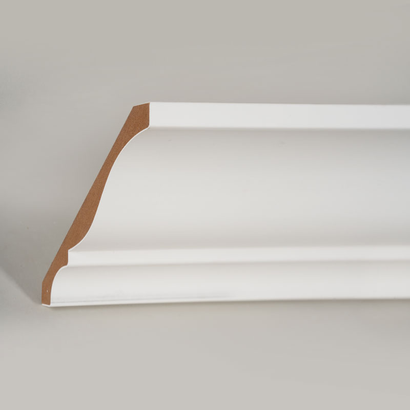 MDF-kroonlijst (met vulprimer en parelwit) 3/5 'x 5 1/4'