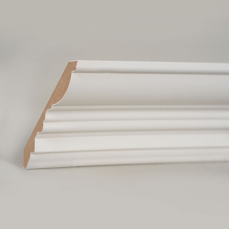 MDF-kroonlijst (met vulprimer en parelwit) 3/5 'x 4 1/2'