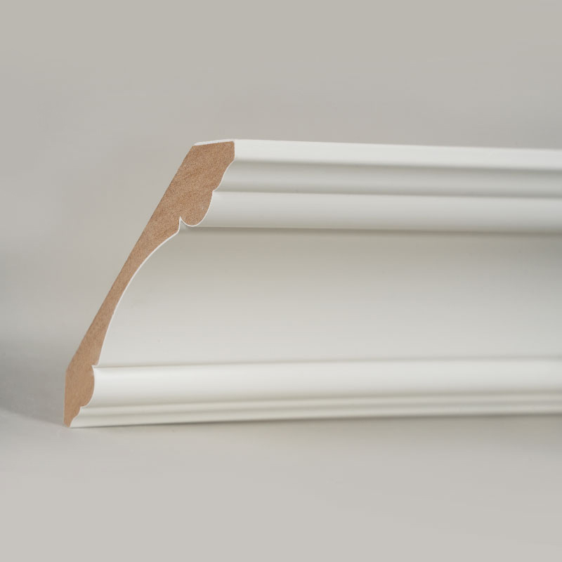 MDF-kroonlijst (met vulprimer en parelwit) 3/4' x 4 3/4'