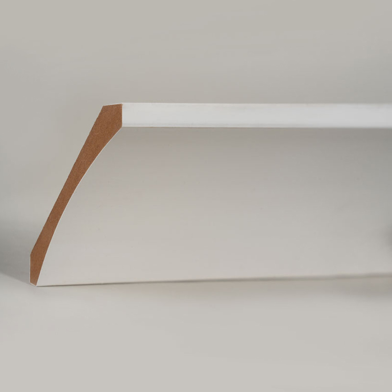 MDF-kroonlijst (met vulprimer en parelwit) 3/5 'x 4 1/4'