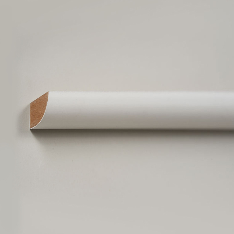 MDF kwartrond lijstwerk (met vulprimer en parelwit) 1/2' x 3/4'