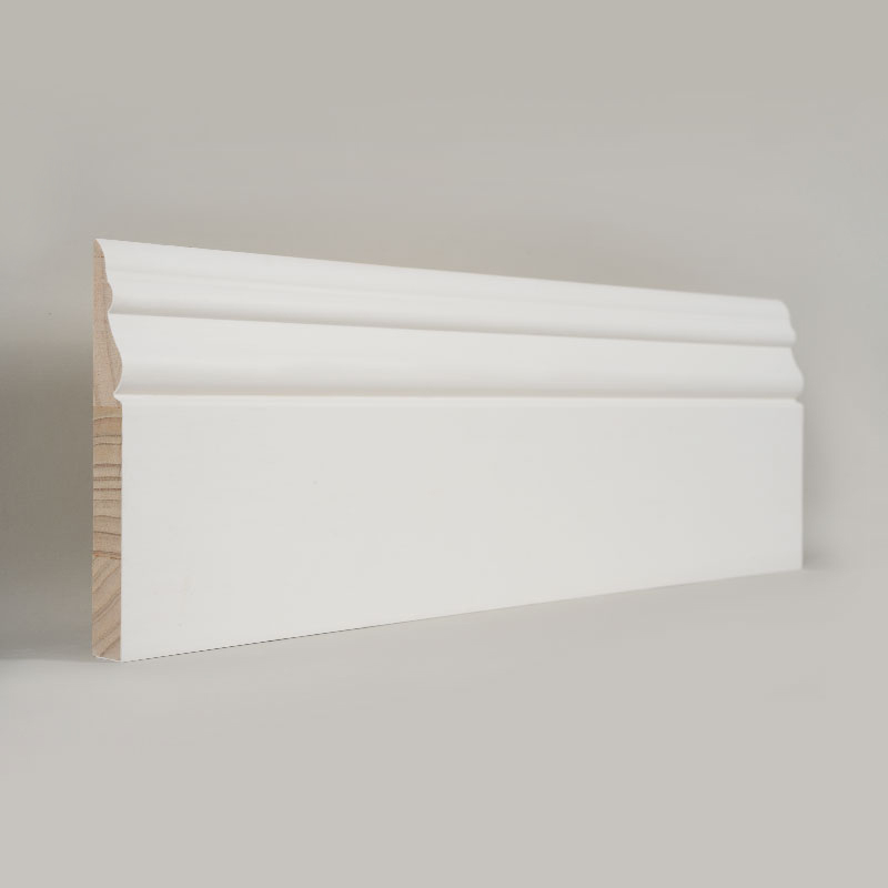 Grenen plint (met vulmiddelprimer en parelwit) 3/5 'x 5'