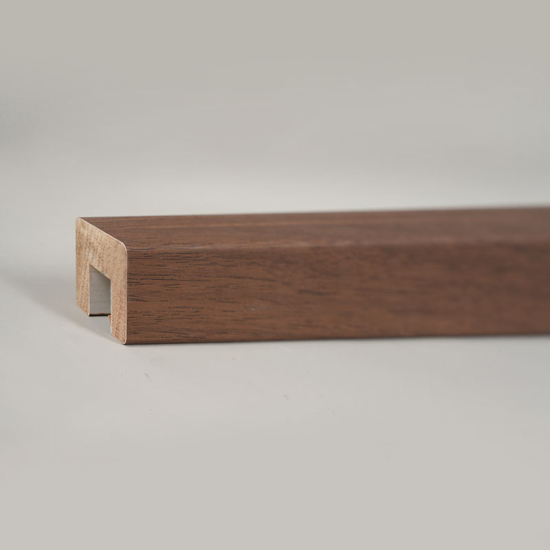 Massief houten trapleuningen (PVC omwikkeld) - Donkere walnootkleur 1 1/6' x 1 1/6'