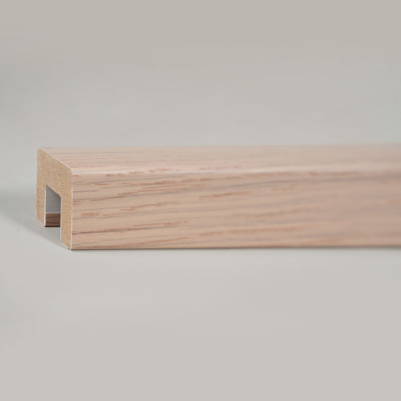 Massief houten trapleuningen (PVC omwikkeld)-eiken kleur 1 1/6' x 1 1/6'