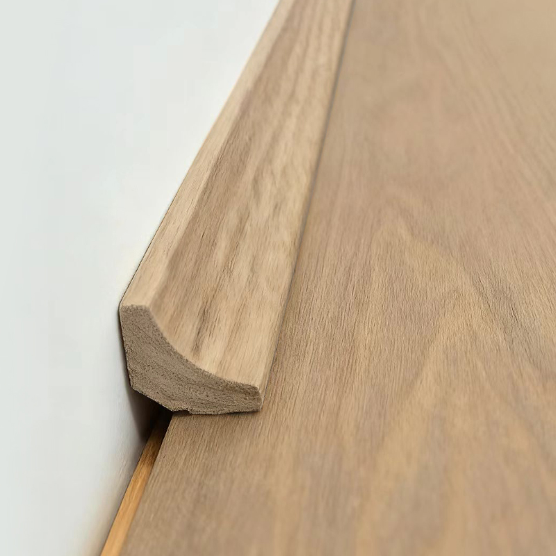 Massief houten binnenhoeklijst/Scotia-lijst (omwikkeld met rood eiken fineer + verf) - Eiken kleur 3/5' x 3/5'