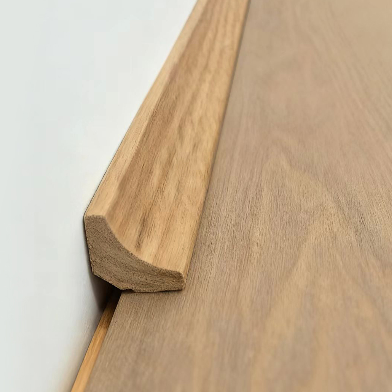 Massief houten binnenhoeklijst/Scotia-lijst (omwikkeld met rood eiken fineer + verf) - Eiken kleur 7/8' x 7/8'
