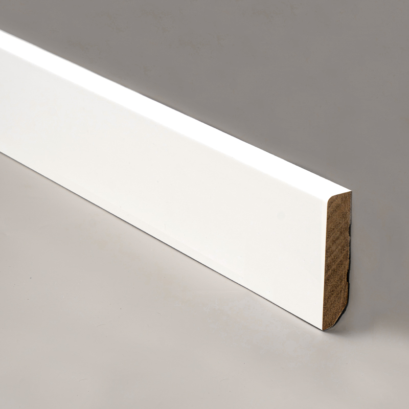 Massief houten plint (met vulmiddelprimer en geverfd) - Wit 1/2 'x 2 3/8'