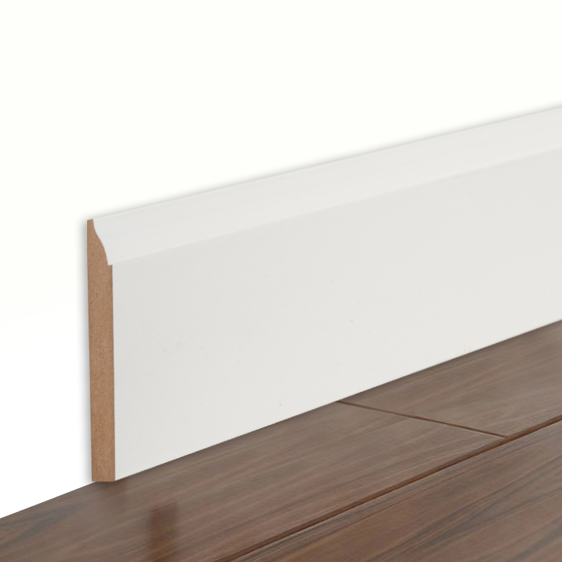 MDF-plint (met vulmiddelprimer en parelwit) 3/5 'x 5 1/4'