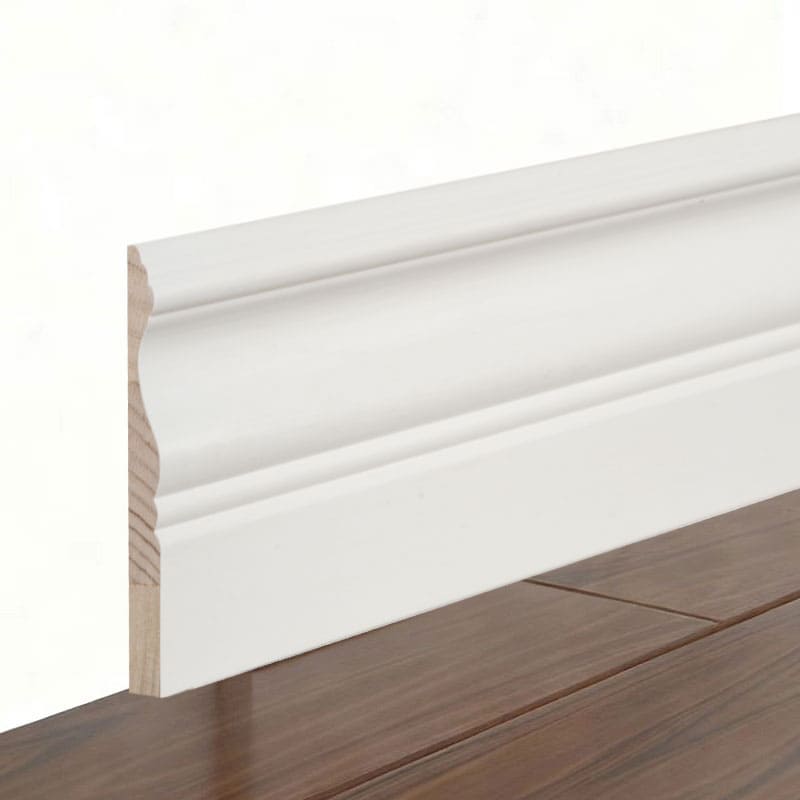 Grenen plint (met vulmiddelprimer en parelwit) 3/5 'x 4'